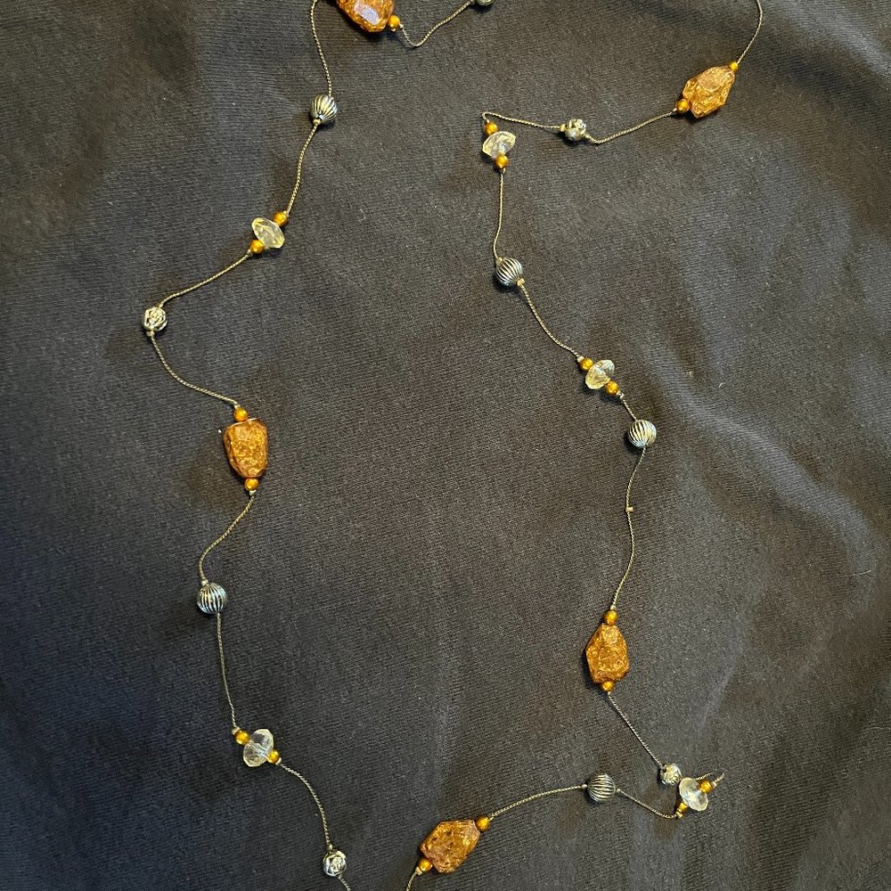 Amber & Silver Necklace